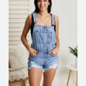 EUC Women's Risen Denim Overalls